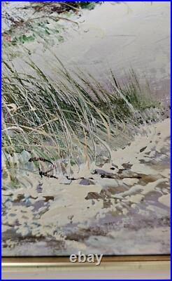 Peinture à l'huile sur toile Edward Runci Plage dunes