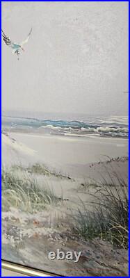 Peinture à l'huile sur toile Edward Runci Plage dunes