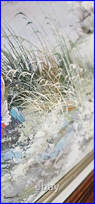 Peinture à l'huile sur toile Edward Runci Plage dunes