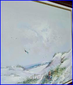 Peinture à l'huile sur toile Edward Runci Plage dunes