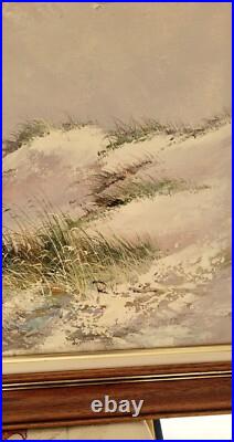 Peinture à l'huile sur toile Edward Runci Plage dunes