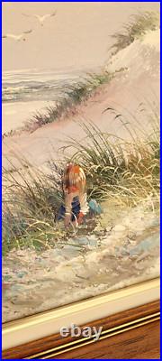 Peinture à l'huile sur toile Edward Runci Plage dunes