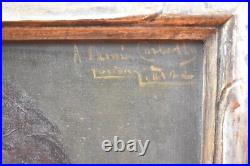 Peinture à l'huile sur toile XXème Portrait Lucien Lièvre