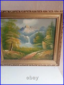 Peinture a l'huile sur toile ancienne 31cm x 26 cm