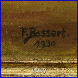 Peinture à l'huile sur toile signé F. Bosseart, daté 1930 Nature morte 61x51 cm