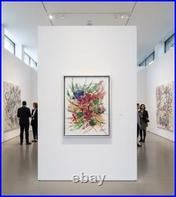 Peinture abstraite au couteau sur toile, ouvre unique signée. 50X64cm avec cadre