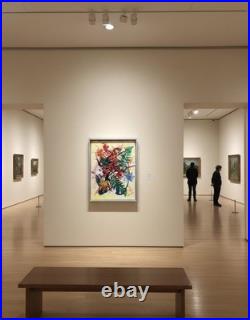 Peinture abstraite au couteau sur toile, ouvre unique signée. 50X64cm avec cadre