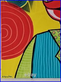 Peinture acrylique sur toile 50x50, Abstrait, contemporain, pop art