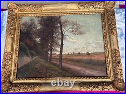 Peinture ancienne huile sur toile