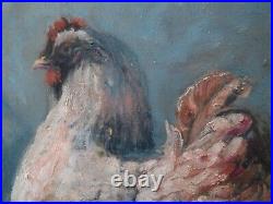 Peinture animalière peinture de poule huile sur toile