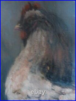 Peinture animalière peinture de poule huile sur toile
