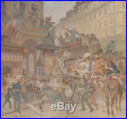 Peinture de Adolphe WILLETTE (1857-1926) pour l'Hotel de Ville de Paris 1909