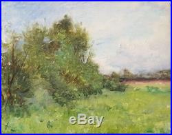 Peinture huile Jules-Cyrille Cavé paysage sous-bois arbre nature XIXème XXème