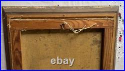 Peinture huile sur toile 38,5 x 46,5 cm signée PROUST MAURICE, VUE D'UNE EGLISE