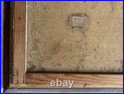 Peinture huile sur toile 38,5 x 46,5 cm signée PROUST MAURICE, VUE D'UNE EGLISE