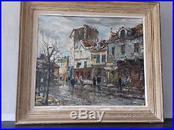 Peinture huile sur toile Raymond BESSE Montmartre