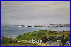Peinture / huile sur toile paysage breton de bord de mer signé