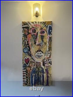 Peinture originale contemporaine Portrait expressionniste abstrait 158/70 cm