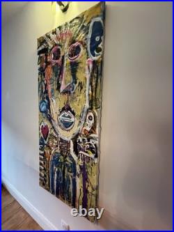 Peinture originale contemporaine Portrait expressionniste abstrait 158/70 cm