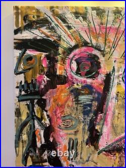 Peinture originale contemporaine Portrait expressionniste abstrait 158/70 cm