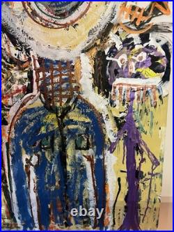 Peinture originale contemporaine Portrait expressionniste abstrait 158/70 cm