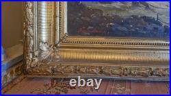 Peinture représentant une marine Époque XIX Ème S