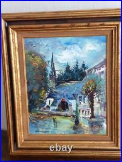 Peinture sur toile 51 x 59 encadrement magnifique