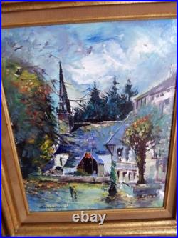 Peinture sur toile 51 x 59 encadrement magnifique
