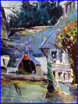 Peinture sur toile 51 x 59 encadrement magnifique