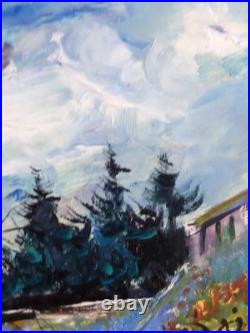 Peinture sur toile 51 x 59 encadrement magnifique