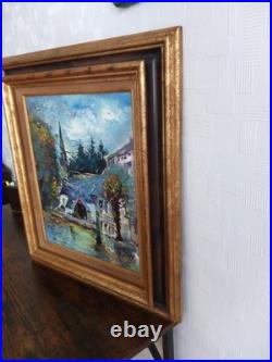 Peinture sur toile 51 x 59 encadrement magnifique