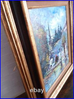 Peinture sur toile 51 x 59 encadrement magnifique