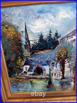 Peinture sur toile 51 x 59 encadrement magnifique