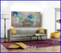 Peinture sur toile abstrait Art contemporain tableau peinture mdoerne 200x100