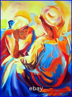 Peinture sur toile de Alain Jardonnet Confession 54 cm x 73 cm