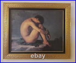 Peinture sur toile le jeune homme nue -Hippolyte FLANDRIN -MUSÉE DE LOUVRE
