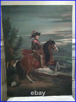 Peinture sur toile, portrait du roi Felipe IV d'Espagne