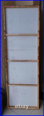 Peinture sur toile signée Marie-CélineChottin les 2 Palmiers bleus