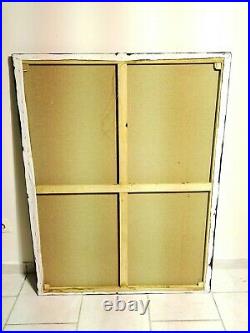 Peinture, tableau a l`huile, sur toile contemporain, abstrait format 116/89 cm