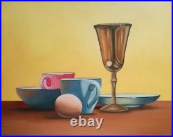 Peinture, tableau nature morte, huile sur toile, format 40/50 cm année 2026