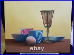 Peinture, tableau nature morte, huile sur toile, format 40/50 cm année 2026