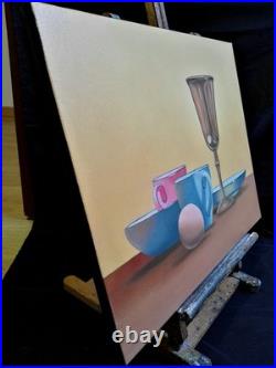 Peinture, tableau nature morte, huile sur toile, format 40/50 cm année 2026