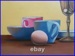 Peinture, tableau nature morte, huile sur toile, format 40/50 cm année 2026