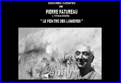 Pierre PATUREAU (1924-2020) Grande Peinture Huile sur toile Paysage Animée
