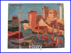 Pierre TROFIMOFF (1925-1996) Huile sur toile Vieux port de Marseille