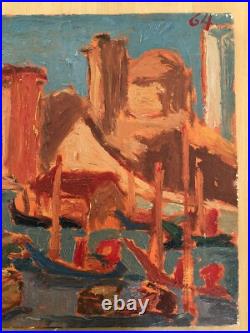 Pierre TROFIMOFF (1925-1996) Huile sur toile Vieux port de Marseille