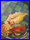 Poissons et crustacés. Important tableau de Georgette DUPOUY (Musée à DAX)