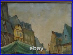 Pontivy le marché de Forestier vers 1930/50, Bretagne, Morbihan, cadre montparnasse Pontivy le marché de Forestier vers 1930/50, Bretagne, Morbihan, cadre montparnasse