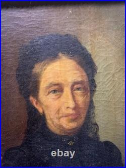 Portrait ancien 1870 Baronne de Ponsort Château de Bennes par Adrienne GEOFFROY