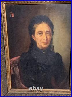 Portrait ancien 1870 Baronne de Ponsort Château de Bennes par Adrienne GEOFFROY Portrait ancien 1870 Baronne de Ponsort Château de Bennes par Adrienne GEOFFROY
